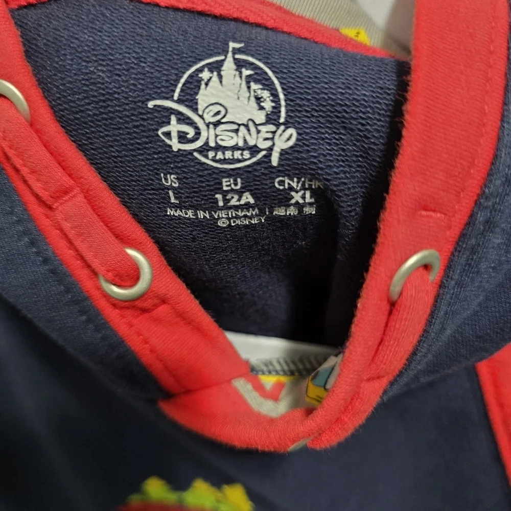 Disney Parks Kids L Pluto Character Pullover Hoodie Navy‎